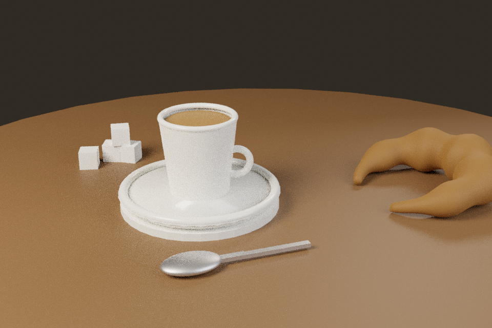 Blender: café table from primitives, by deepseek/deepseek-v4.1-flash