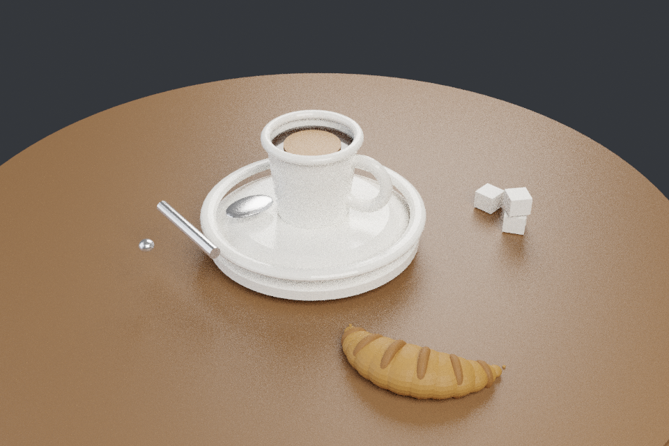 Blender: café table from primitives, by deepseek/deepseek-v4.1-flash