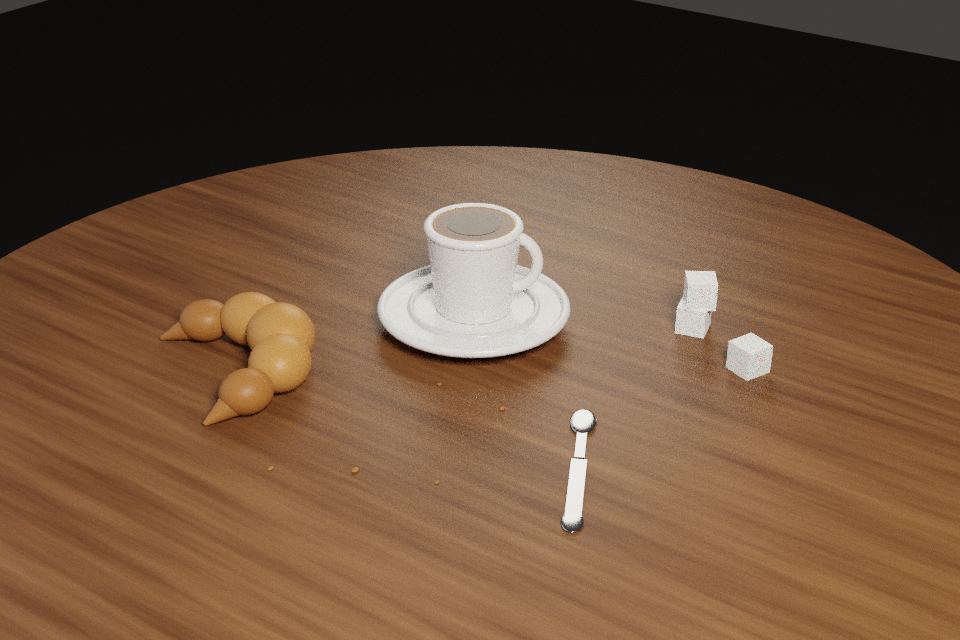 Café table from primitives, by Qwen3.8 Flash