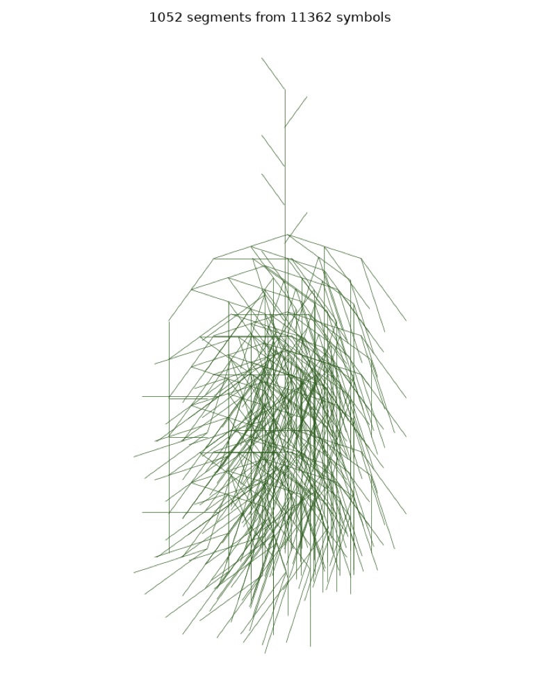 A coffee shrub hedge-pruned flat on one side, by Qwen3.8 Max Prime, the render after round 1